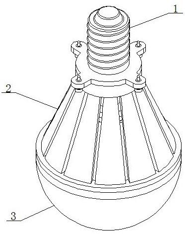 一种LED球灯泡连接结构的制作方法