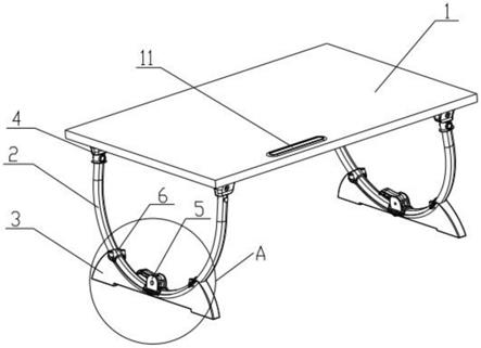 一种桌面角度可调的桌子的制作方法
