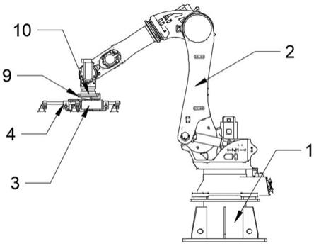 一种智能打磨机器人用具有附加轴运动的端拾机构的制作方法