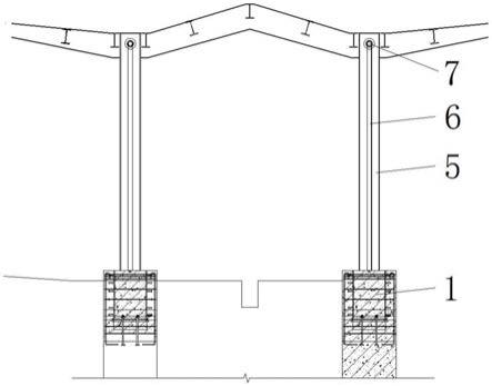 一种铁路高架雨棚钢柱预埋工艺的制作方法