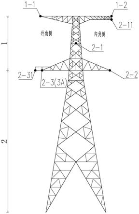 一种大转角“干”字型变电站出线耐张塔的制作方法