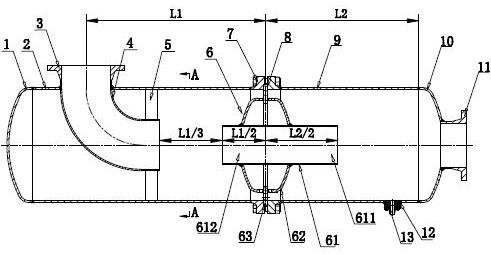 罗茨鼓风机用吊装分体结构抗式消音器的制作方法