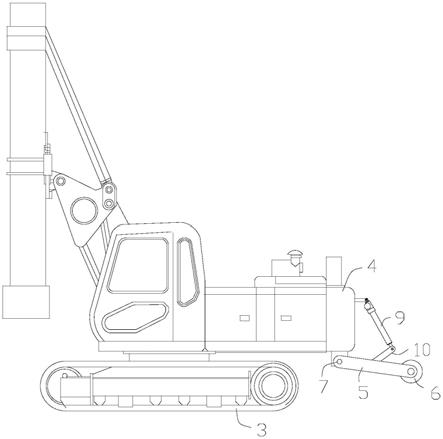 旋挖钻机装卸车防倾斜辅助机构的制作方法