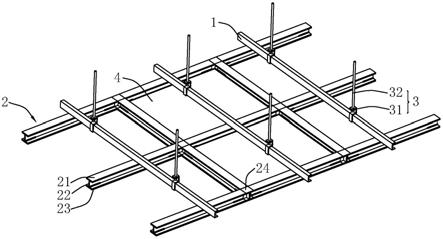 一种环保型石膏板吊顶防裂固定装置的制作方法