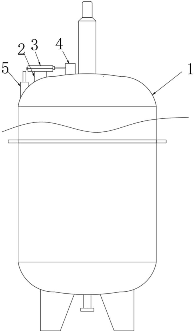 一种丙炔酸乙酯生产用萃取釜的开盖结构的制作方法