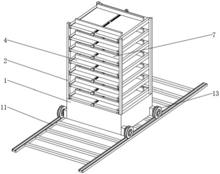 一种木材热压机生产用物料运转装置的制作方法
