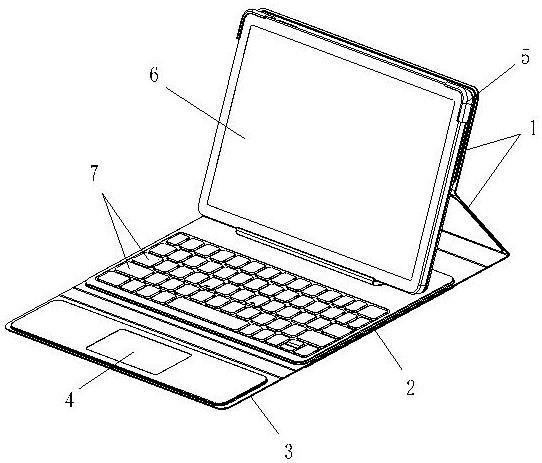 一种带触控模组保护页的平板电脑保护键盘皮套的制作方法