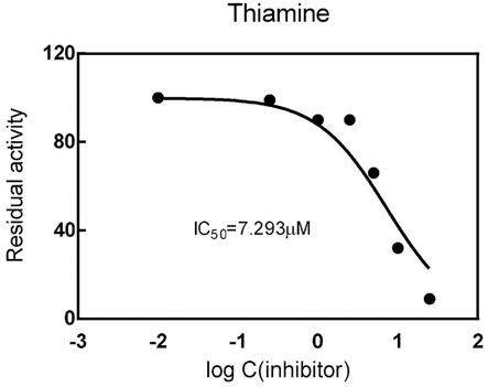 Thiamine在制备冠状病毒木瓜样蛋白酶抑制剂及抗冠状病毒感染的药物中的应用