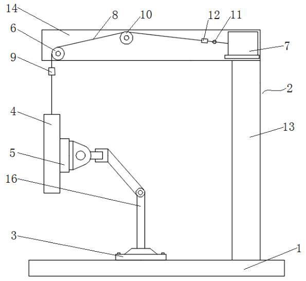 一种防止钢索脱槽的铝合金支架承重测试用提拉装置的制作方法