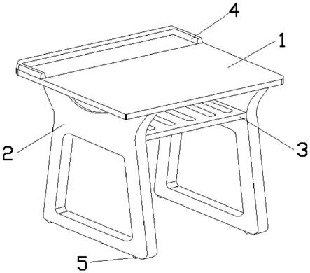 一种可拆装的注塑部件组装的学习桌的制作方法