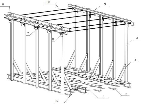 一种矩形墩柱钢筋笼卧式安装台架的制作方法