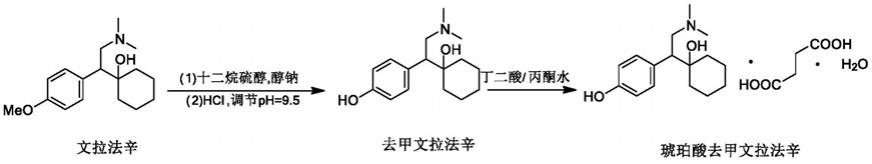 琥珀酸去甲文拉法辛制备方法与流程
