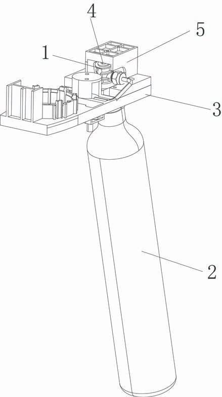 一种气泡水机上的气瓶安装自开启机构的制作方法