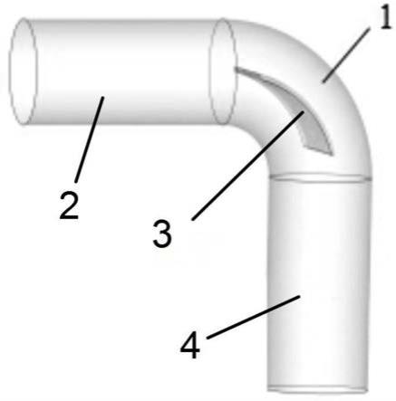 一种基于V型沟槽导流栅片的减阻弯头装置的制作方法