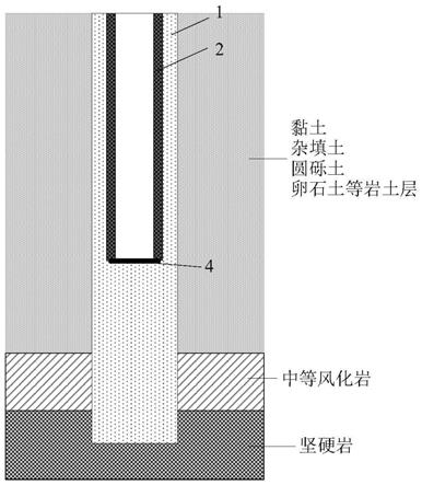 一种扩引孔预制桩悬浮式可嵌岩复合桩结构及其施工方法