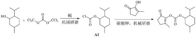 一种甲基环戊烯醇酮薄荷醇碳酸酯香料及其合成方法与应用与流程