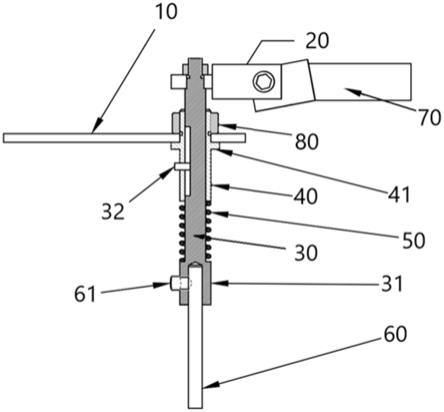一种测量列车运行时浮置板钢轨垂向位移的装置的制作方法
