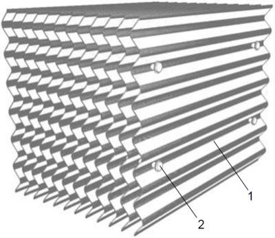 稀土储氢材料的波纹形片材组合结构的制作方法