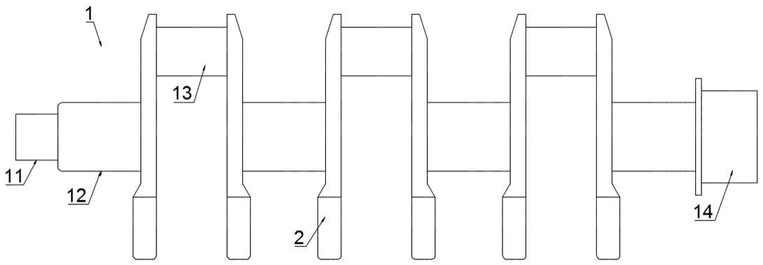 直列三缸汽车发动机曲轴结构的制作方法
