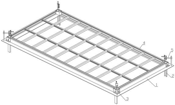 一种集装箱房底架焊接平台的制作方法