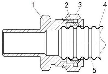 一种波纹管用组合式卡环管件的制作方法