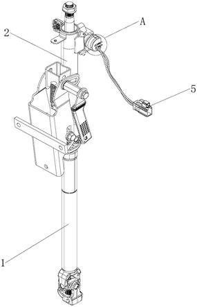 电动调节式转向管柱输入轴输出轴的制作方法