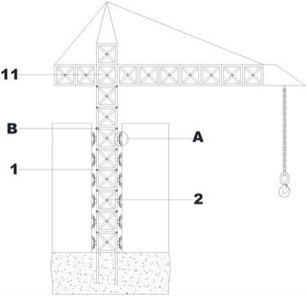 一种外附内装的塔式起重机固定结构的制作方法