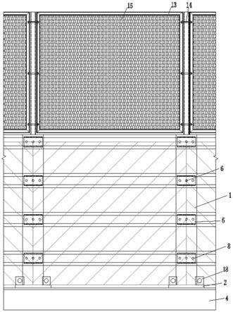 一种结合防抛网及防冲击网于一体的多功能钢护栏构造的制作方法