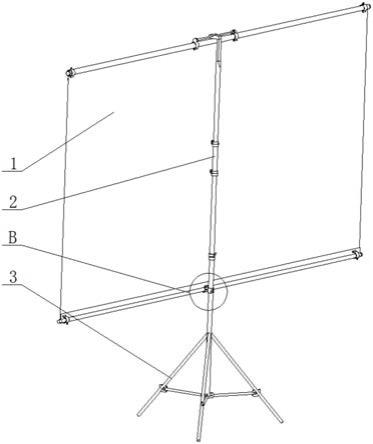 一种升降式顶角斜拉固定便携折叠幕的制作方法