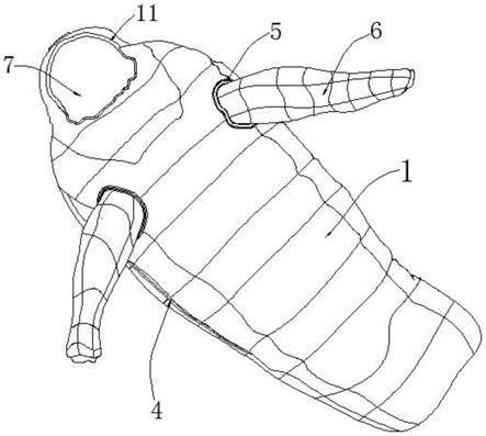 一种伸展空间性强的睡袋的制作方法