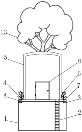 一种带有抗风系统的仿真树屋的制作方法