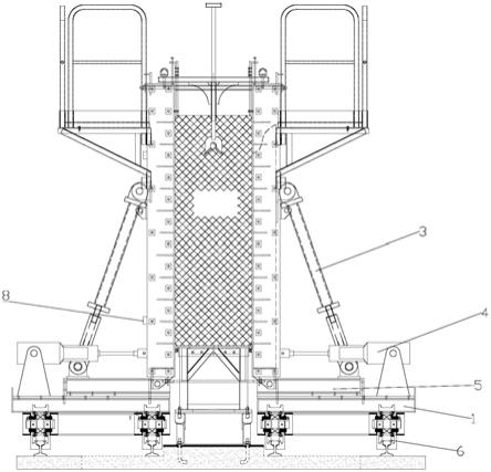 跨座式单轨斜撑式PC梁端模驱动装置的制作方法