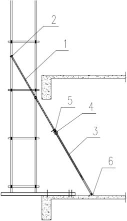一种解决连墙件以上外脚手超高的撑拉结构的制作方法