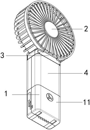 一种折叠式手持风扇及暖手宝一体装置的制作方法