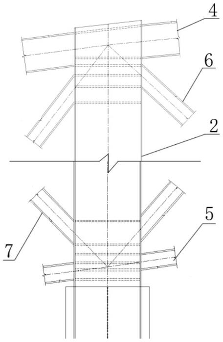 大截面型钢混凝土柱-钢桁架连接结构的制作方法