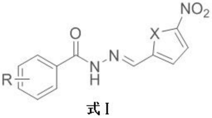 一种硝呋齐特类杂环苄叉酰肼衍生物及其合成方法、用途