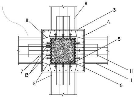 一种钢结构劲性框架柱与超限梁连接结构的制作方法