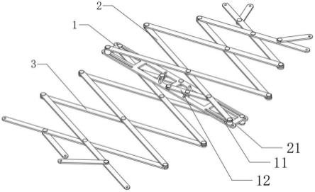 一种复式可伸缩剪刀架结构的制作方法
