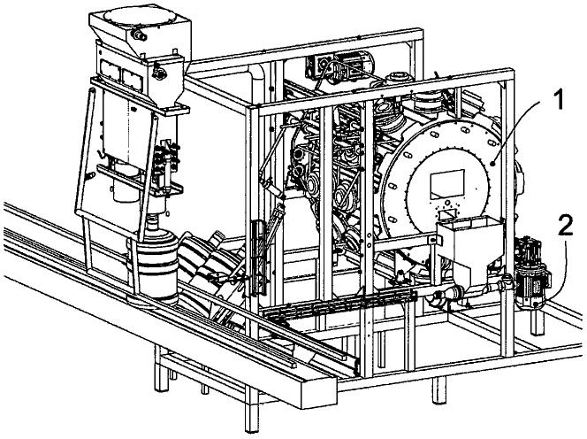 一种颗粒摩擦洗桶机的旋转盘螺旋驱动装置的制作方法