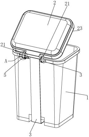 一种带桶盖缓降功能的医用脚踏式垃圾桶的制作方法