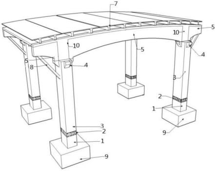一种带牛腿铁路雨棚或防护棚装配式结构的制作方法