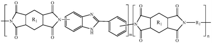 一种可溶聚（苯并咪唑-共-酰亚胺）聚合物及其制备和应用