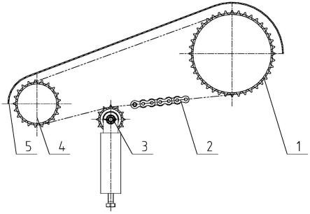一种绞车排绳用链轮传动装置的制作方法