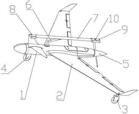 一种新型便于起飞的用于测绘的双翼无人机的制作方法