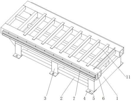 一种侧挂式双面四导轨的木门雕刻机的重型床身机构的制作方法