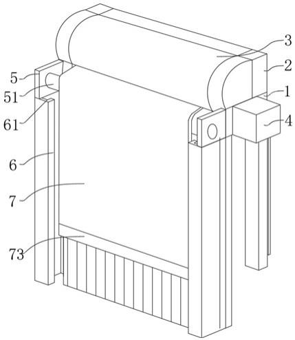 一种避免钢丸抛出的抛丸机自动密封门帘的制作方法