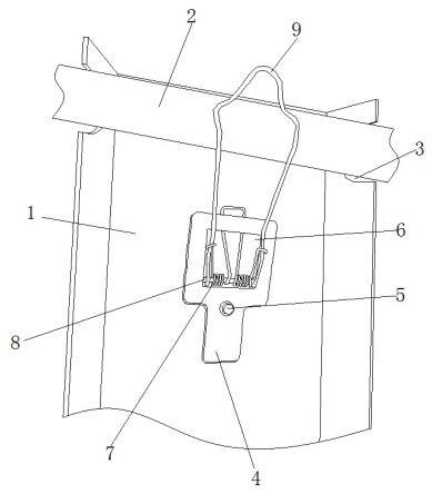 脚手架脚踏板的弹簧夹安全锁扣的制作方法
