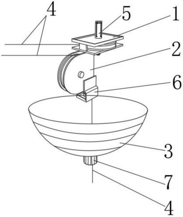 一种阳台手摇升降晾衣架钢丝绳用的导向装置的制作方法