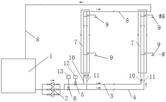 节能型双管道热水输送系统的制作方法