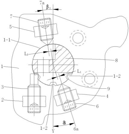 智能粗纱机用粗纱板簧摇架锁紧调节机构的制作方法